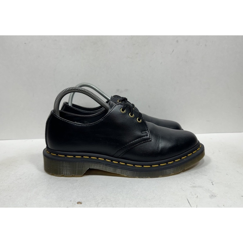 Dr. Martens 14046 Womens Size 7 Black Vegan Leather Lace Up 3-Eye Oxfords Shoes